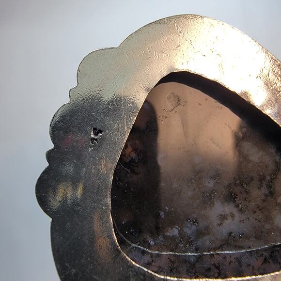 Necklace Pendants Dendritic Agate & Green Onyx Handmade Jewelry Sterling Silver - Picture 4 of 10